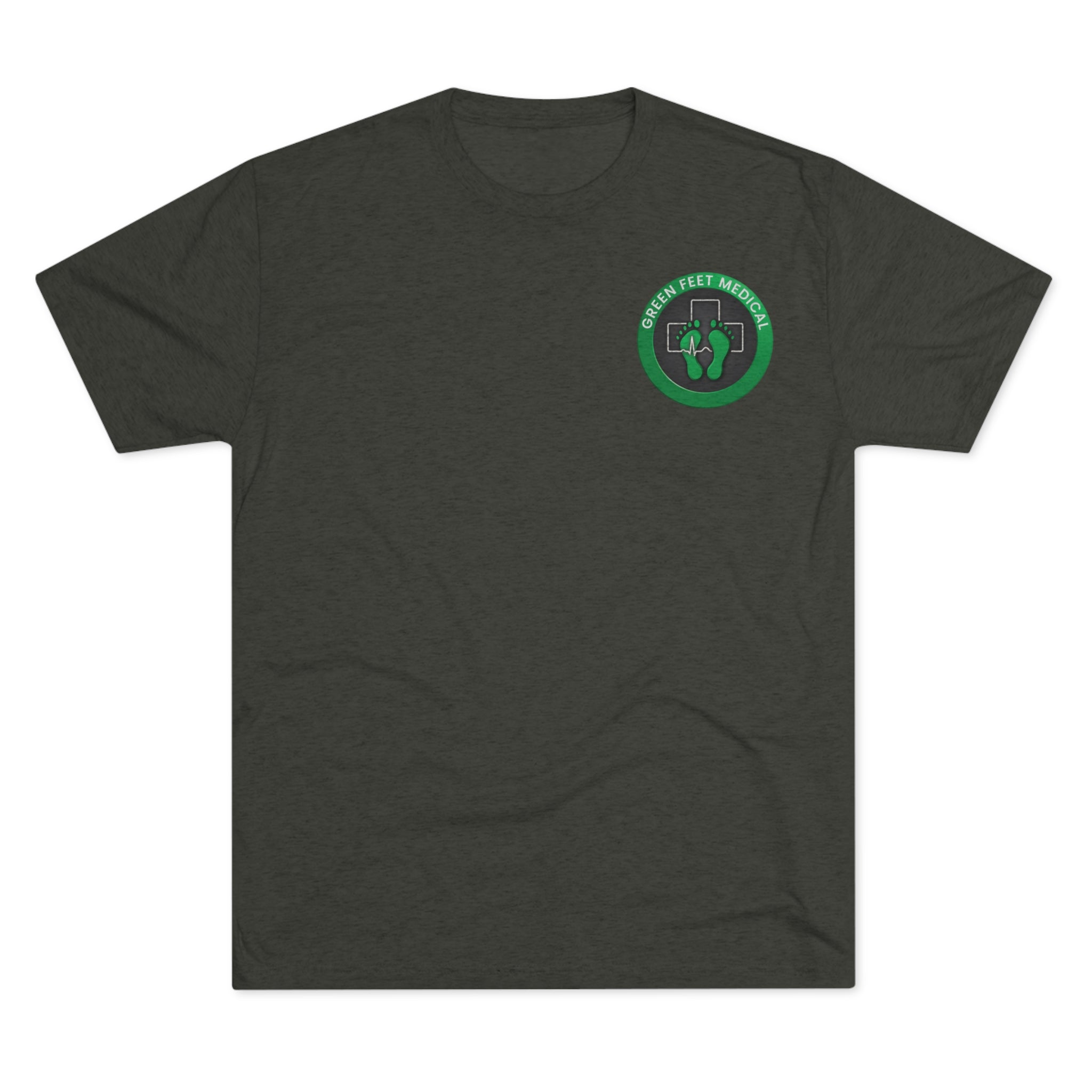 Green Feet Medical (front) and Whole Blood Homie (back) Unisex Tri-Blend