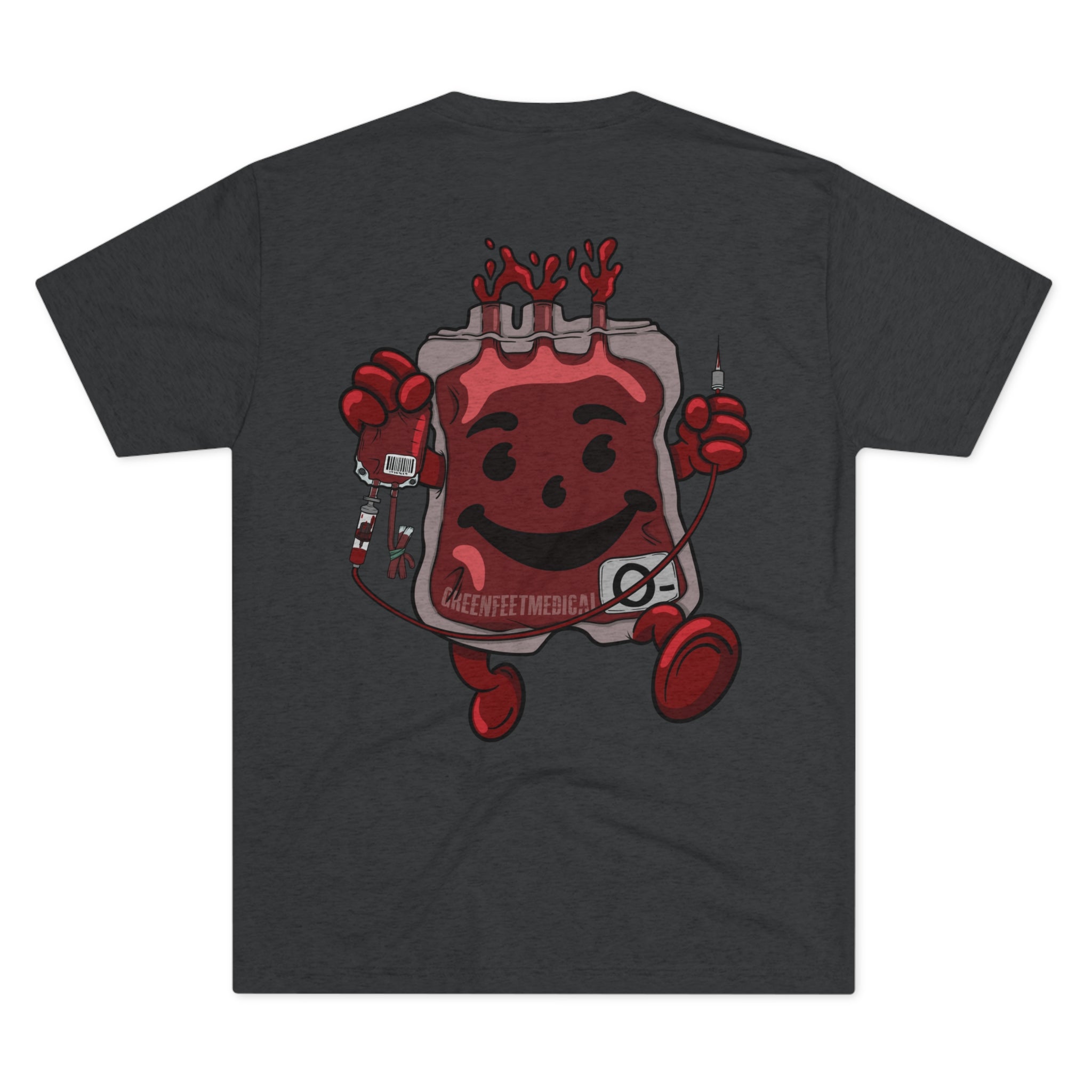 Green Feet Medical (front) and Whole Blood Homie (back) Unisex Tri-Blend