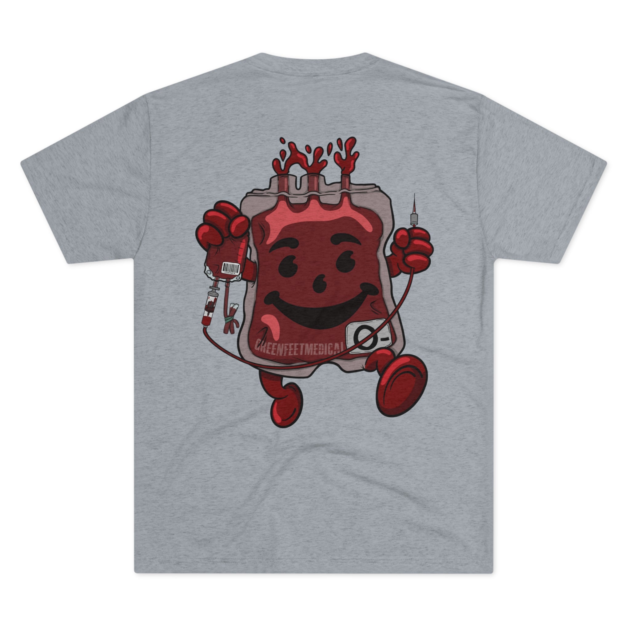 Green Feet Medical (front) and Whole Blood Homie (back) Unisex Tri-Blend