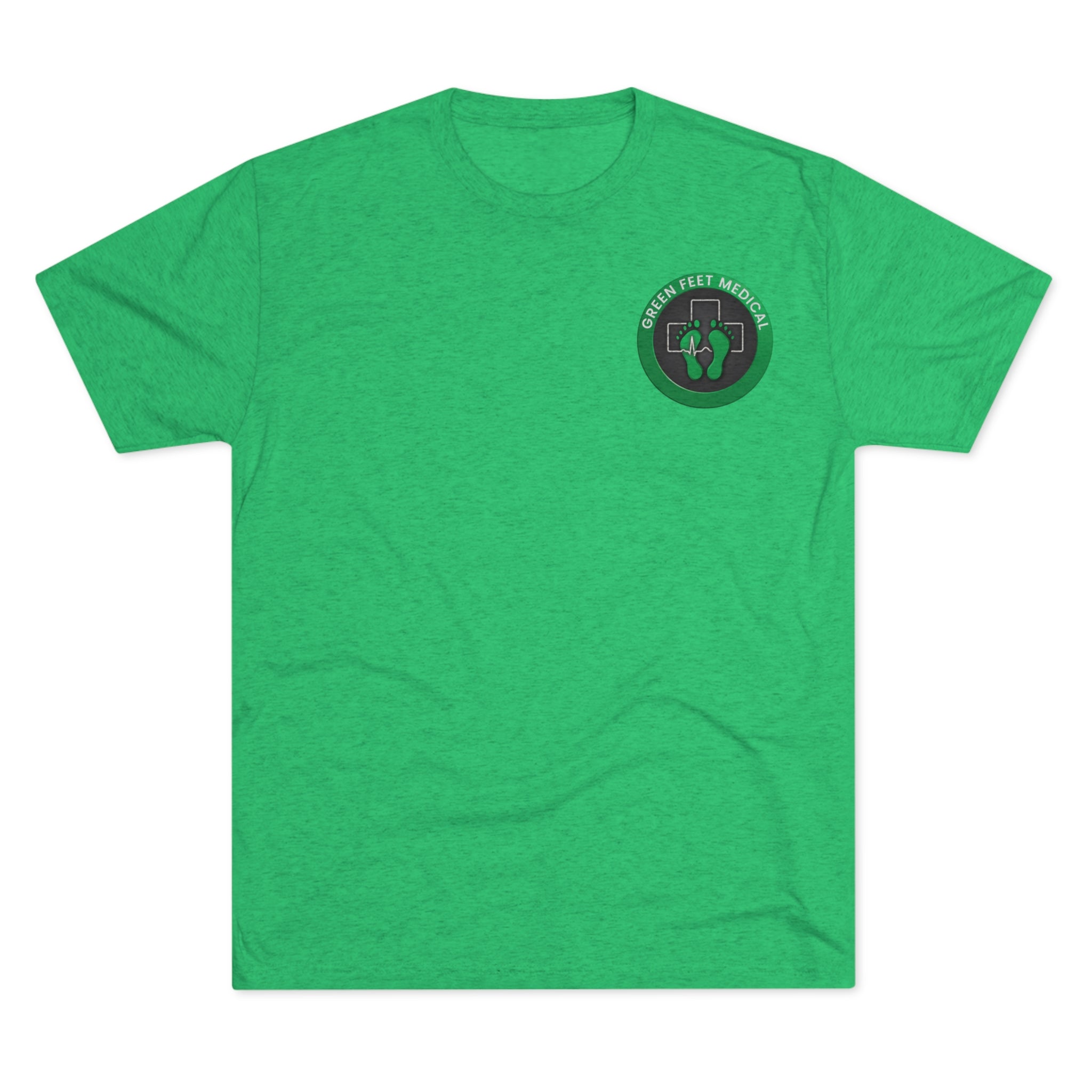 Green Feet Medical (front) and Whole Blood Homie (back) Unisex Tri-Blend
