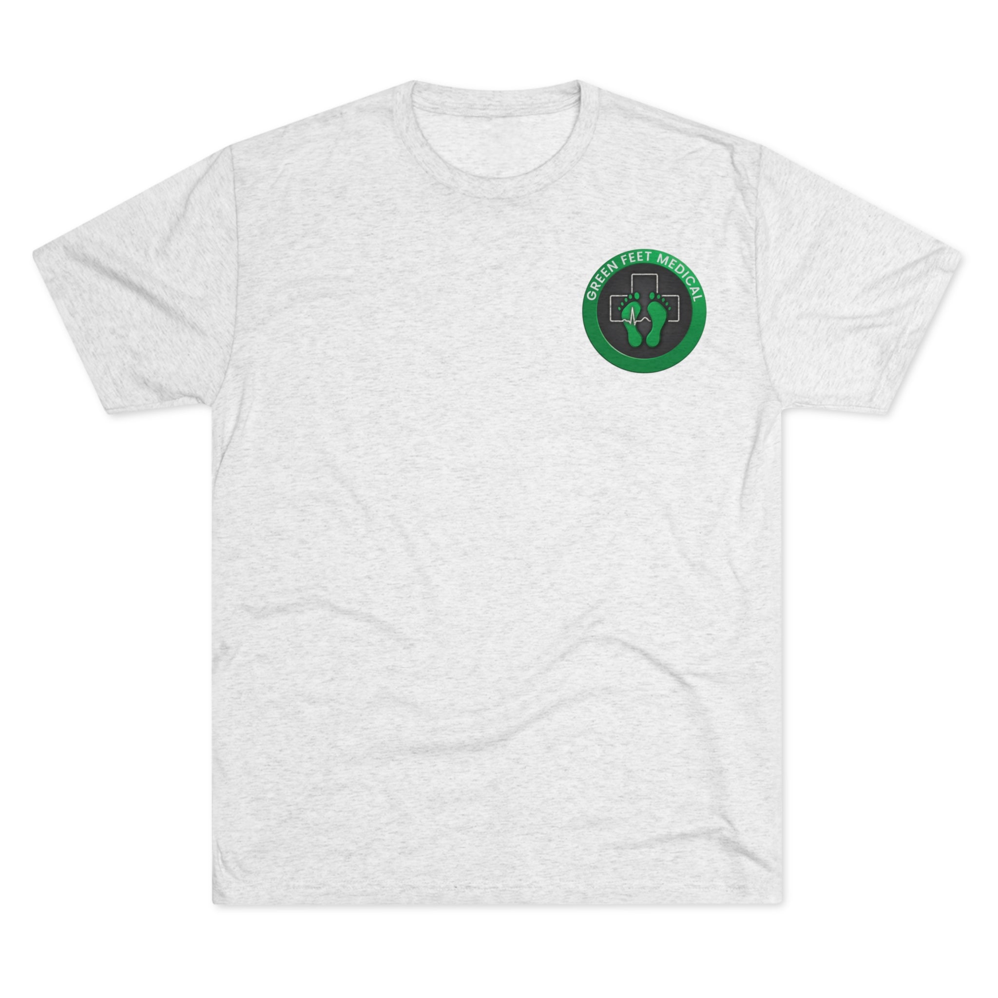 Green Feet Medical (front) and Whole Blood Homie (back) Unisex Tri-Blend