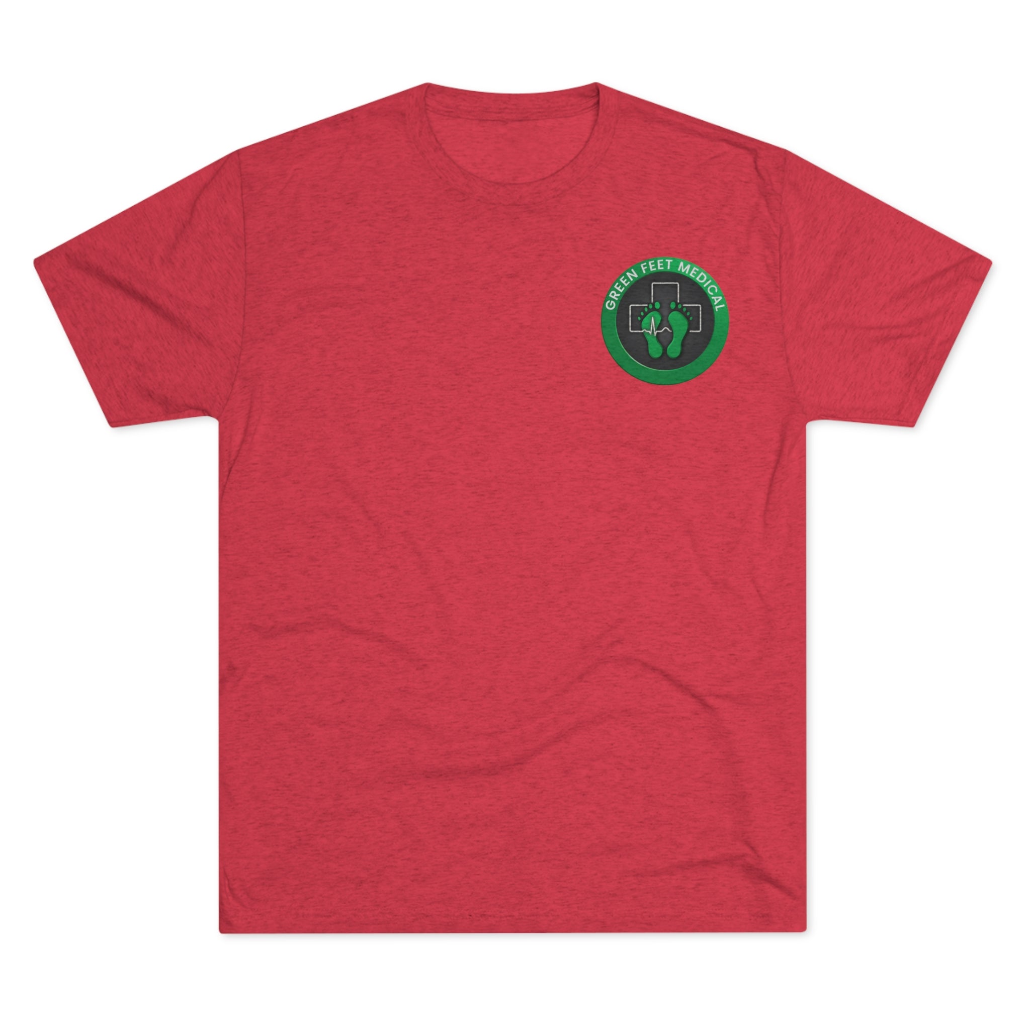 Green Feet Medical (front) and Whole Blood Homie (back) Unisex Tri-Blend