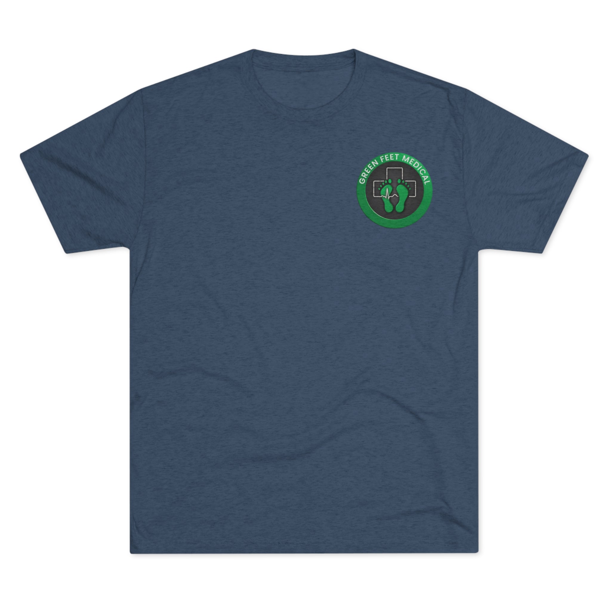 Green Feet Medical (front) and Whole Blood Homie (back) Unisex Tri-Blend