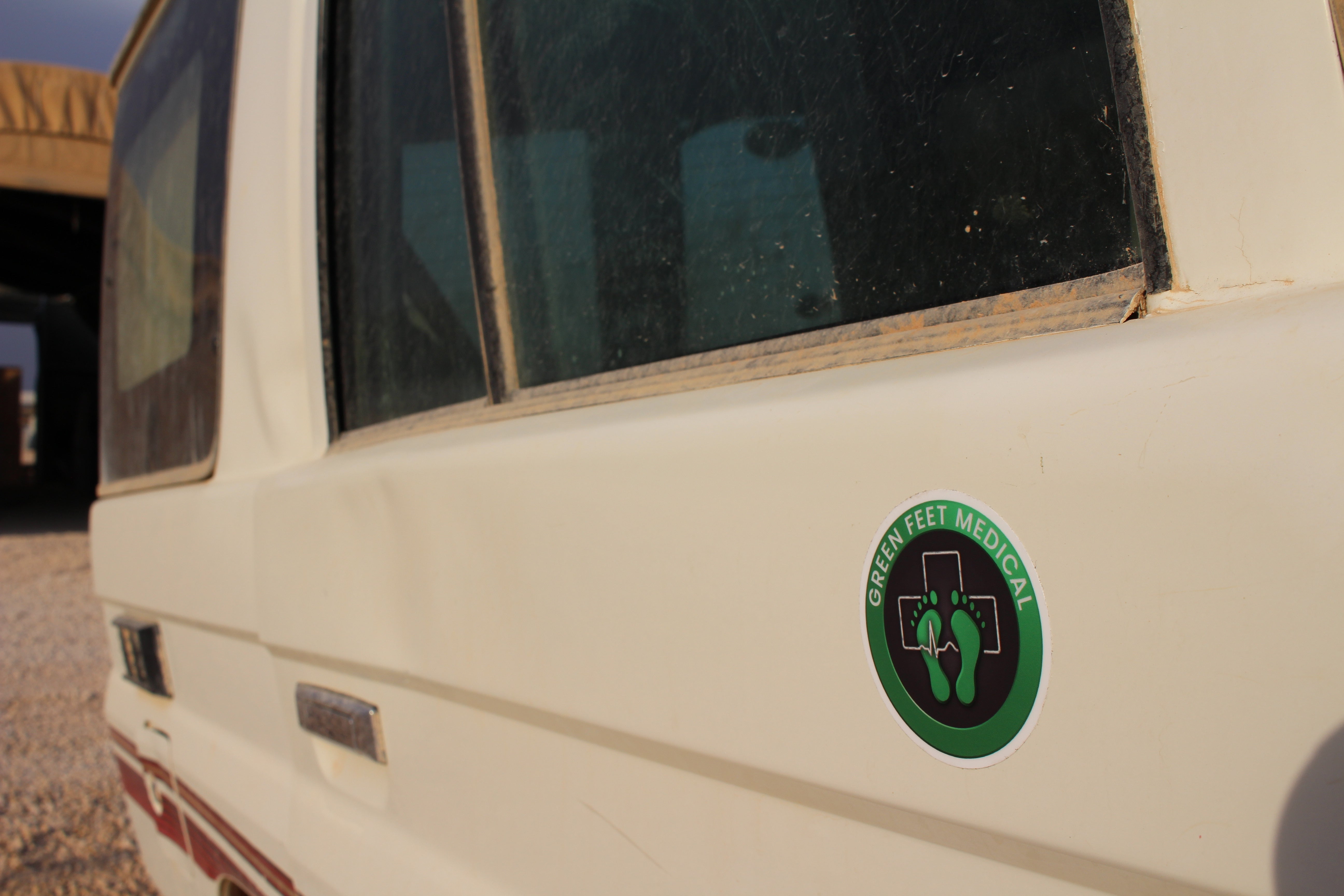 Green Feet Medical Sticker 3"