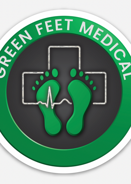 Green Feet Medical Sticker 3"